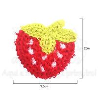 aplique croche bordado morango